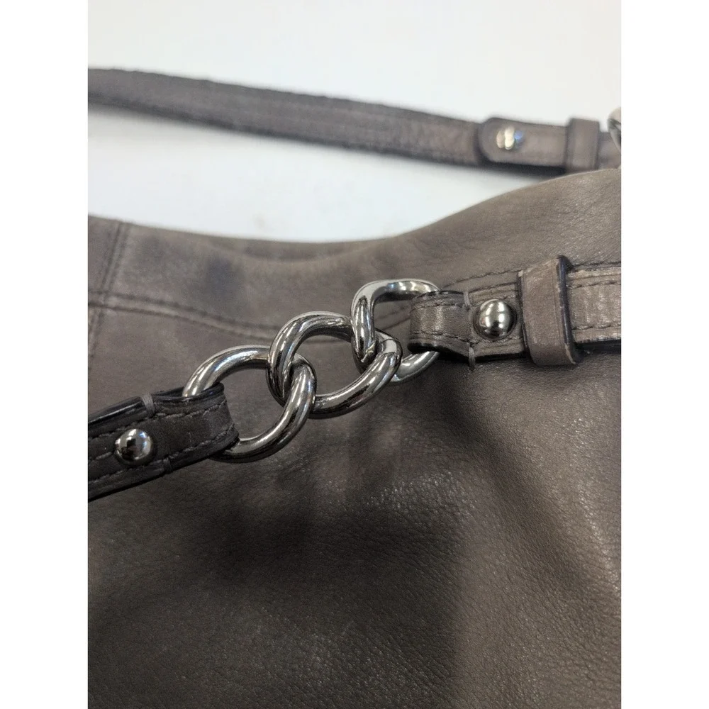 Coach Madison Brook Hobo Bag Taupe Silver 14142M Soft Leather No Crossbody Strap
